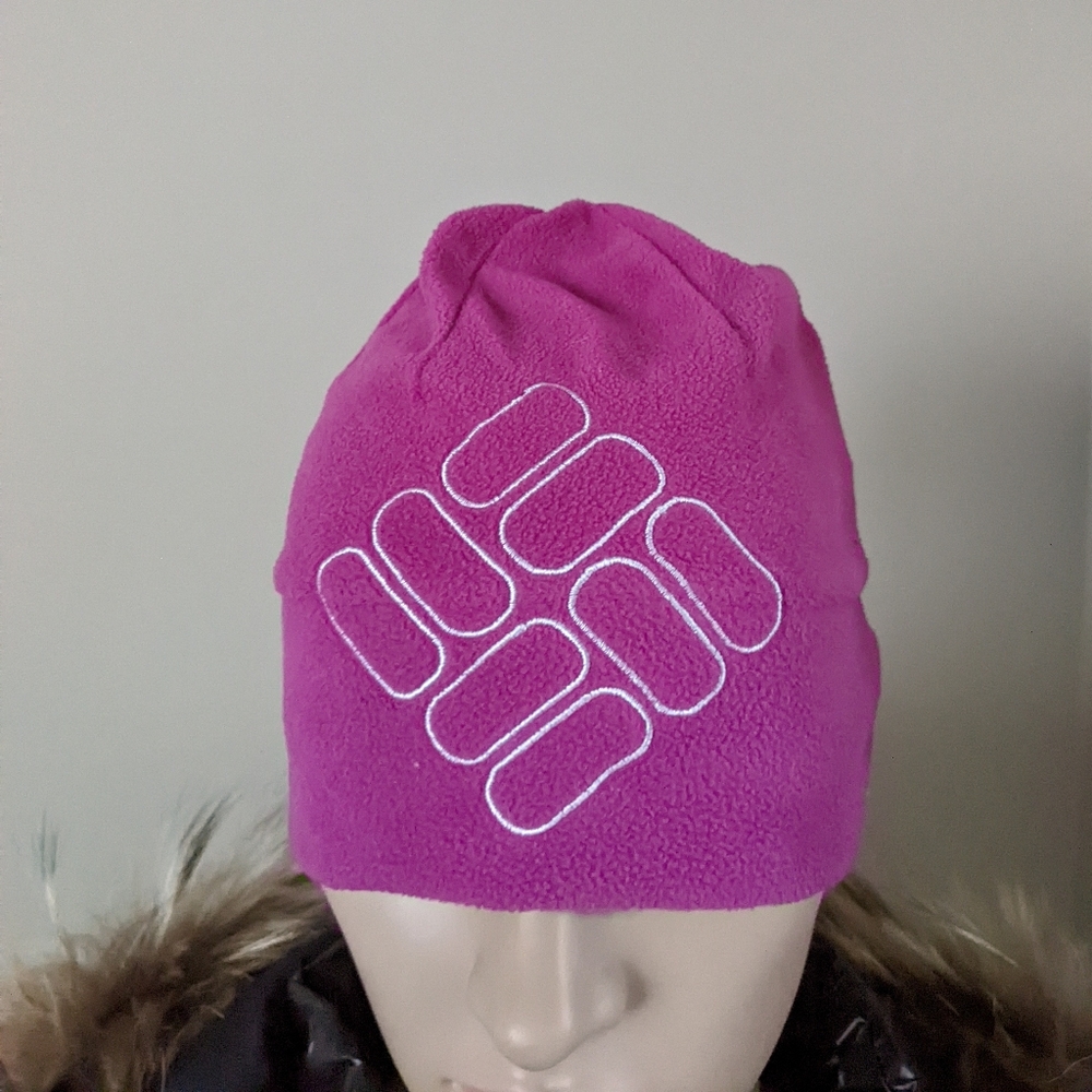 Columbia purple beanie hat, girl's small